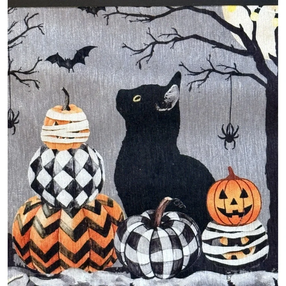 Rachel Zoe MACKENZIE CAT Halloween Placemats 13x19 Set‎ of 4 New